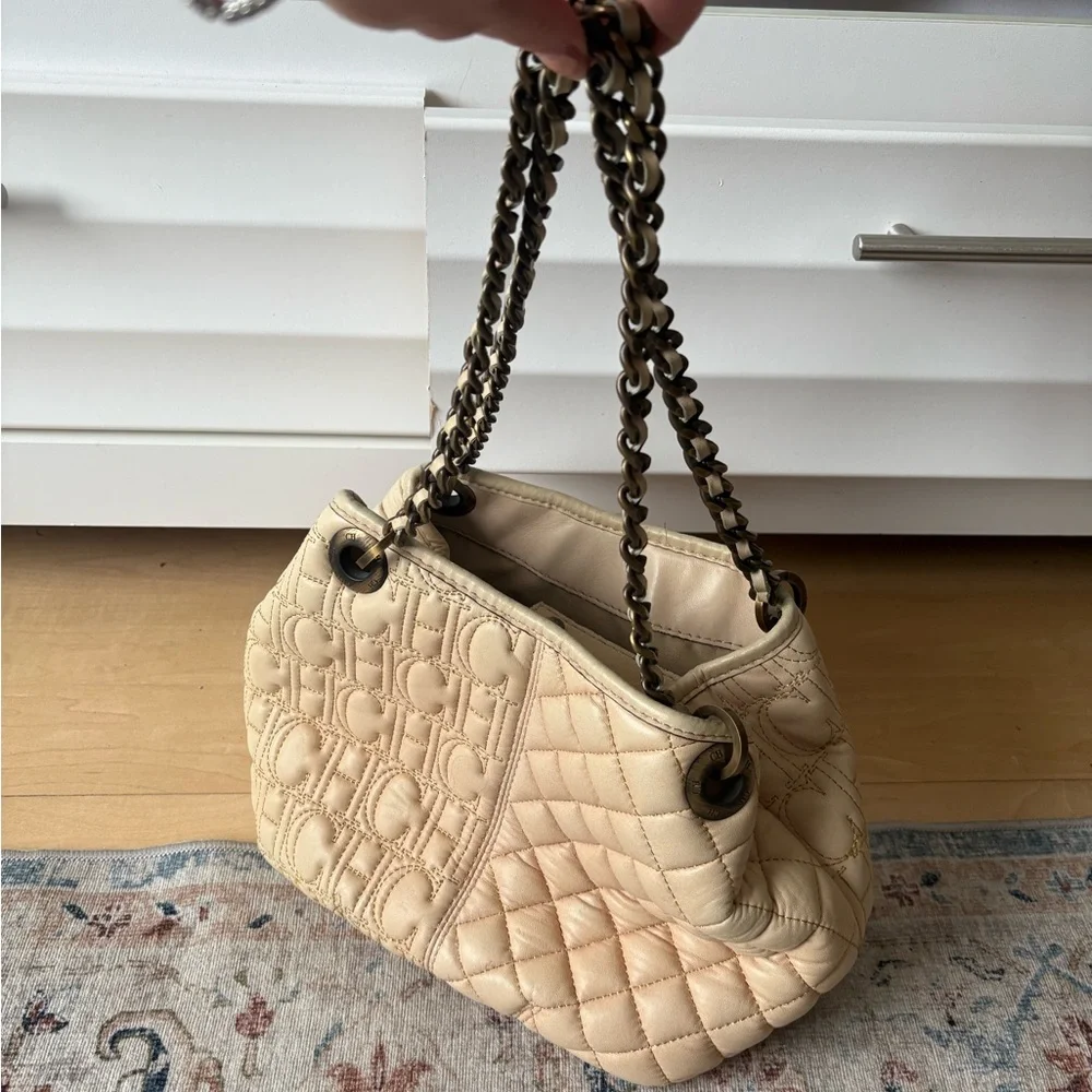 Carolina Herrera Vintage Chain Shoulder Bag - Picture 1 of 7
